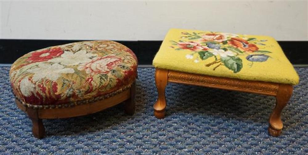 TWO EARLY 20TH CENTURY UPHOLSTERED