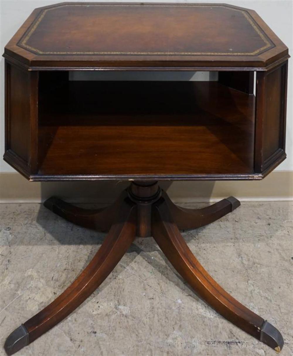 GEORGIAN STYLE MAHOGANY AND TOOLED