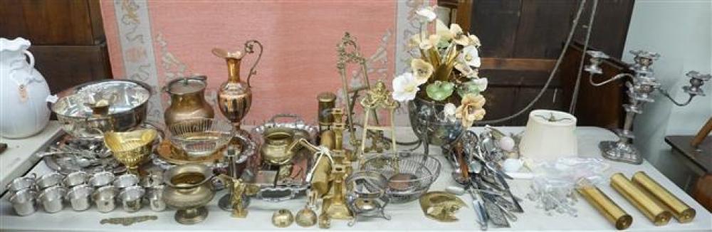 COLLECTION WITH ASSORTED BRASS,