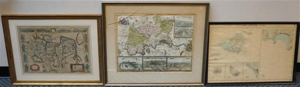 COLOR ENGRAVED MAP OF LONDON, COLOR