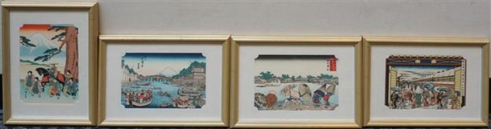 SET WITH FOUR PRINTS AFTER HIROSHIGE 3260ae