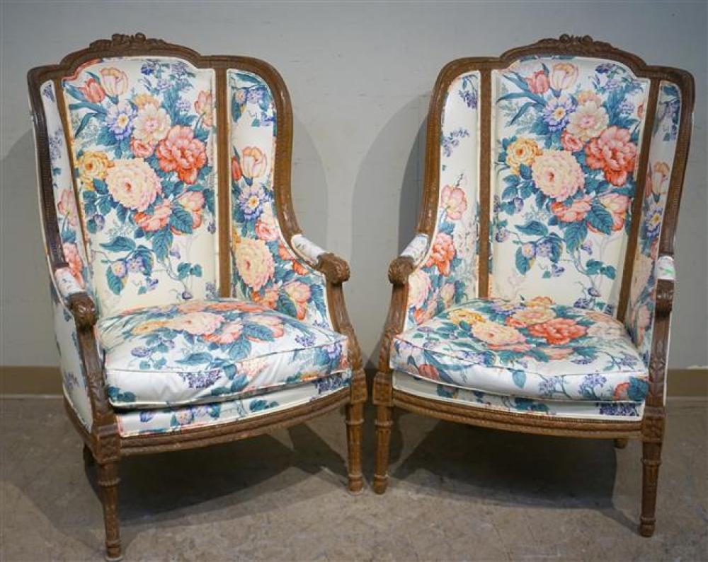 PAIR LOUIS XVI STYLE CARVED BEECHWOOD 3260ca