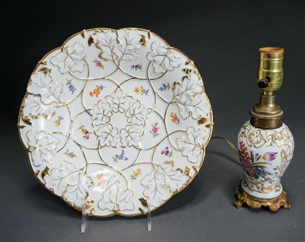 MEISSEN GILT FLORAL DECORATED CHARGER 326118