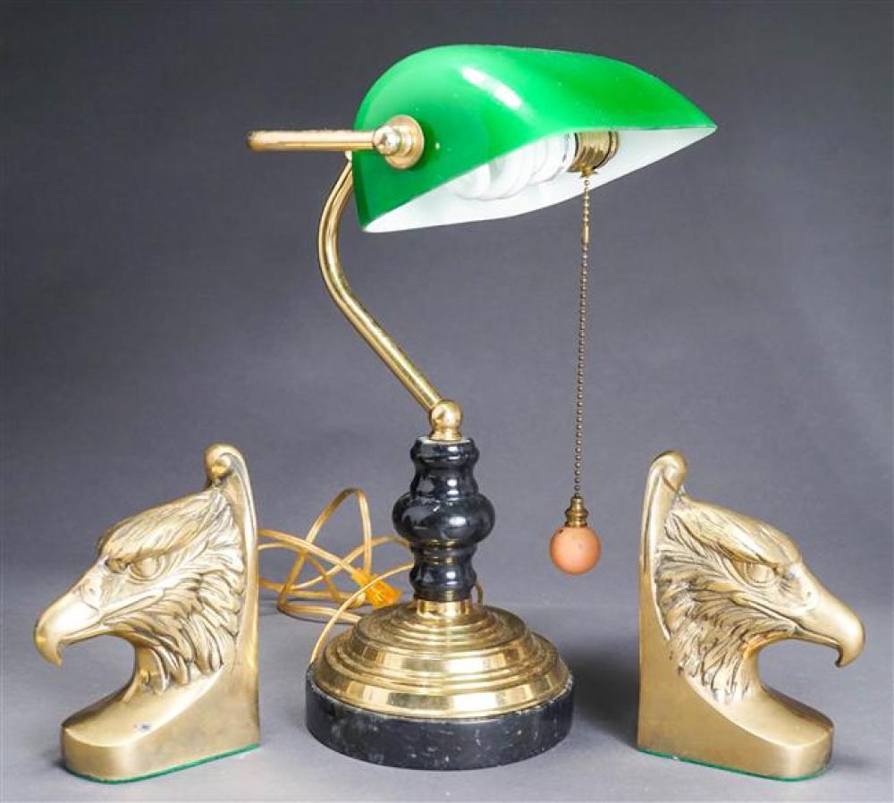 PAIR BRASS EAGLE-FORM BOOKENDS