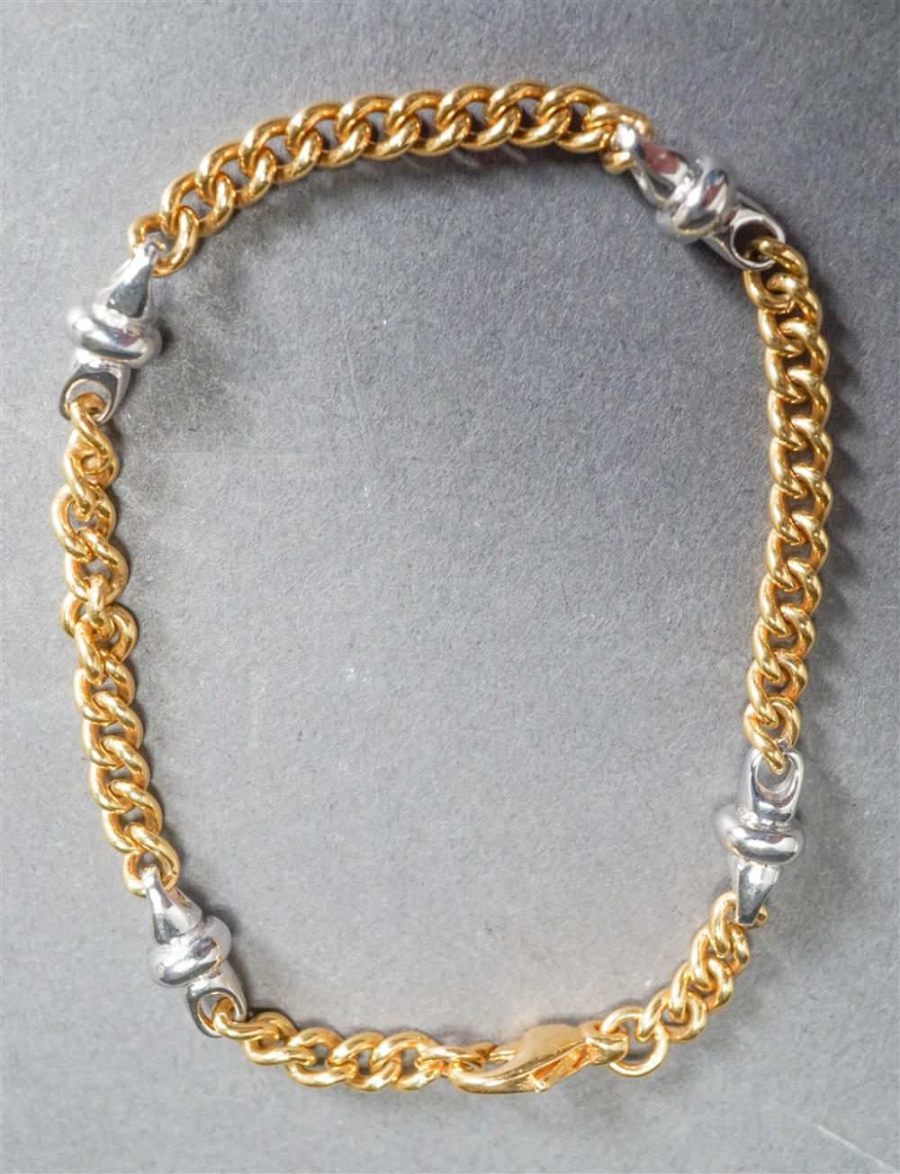 14-KARAT YELLOW-WHITE GOLD BRACELET,