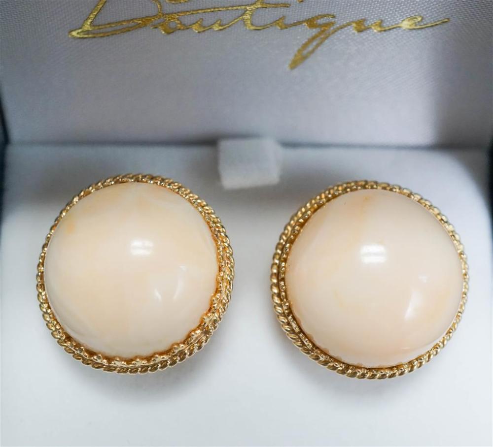 PAIR OF 14-KARAT YELLOW-GOLD AND