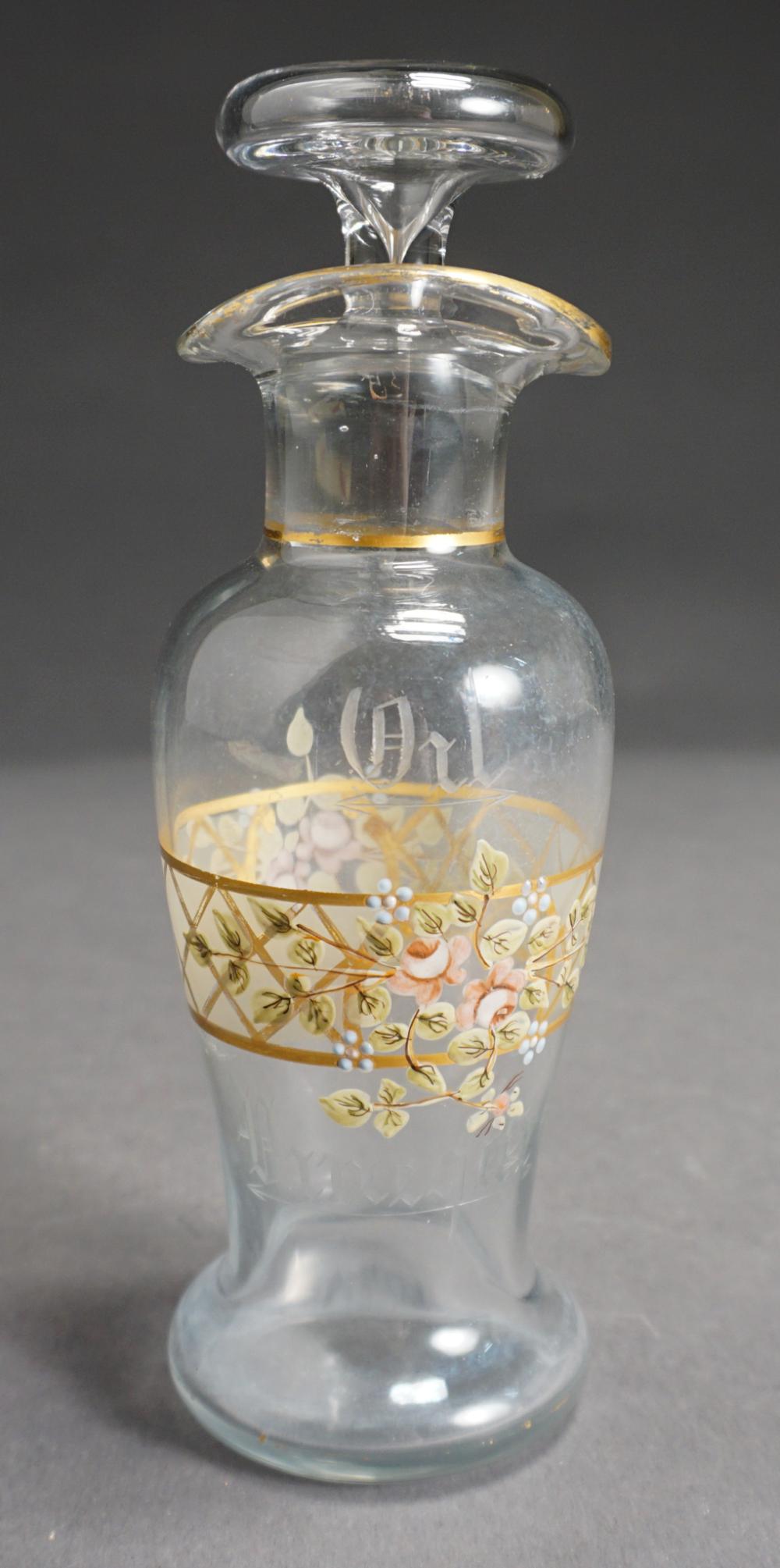 GILT AND ENAMEL DECORATED GLASS