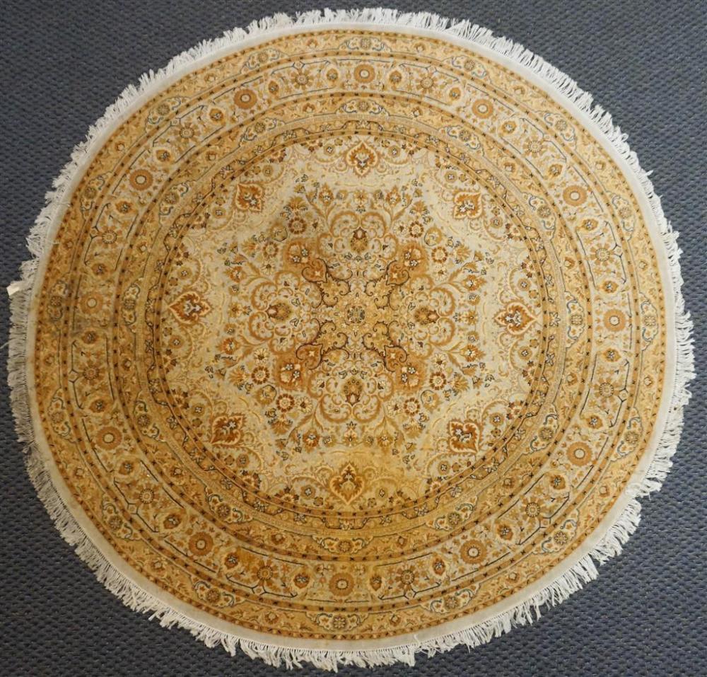 INDO TABRIZ ROUND RUG, DIAMETER: