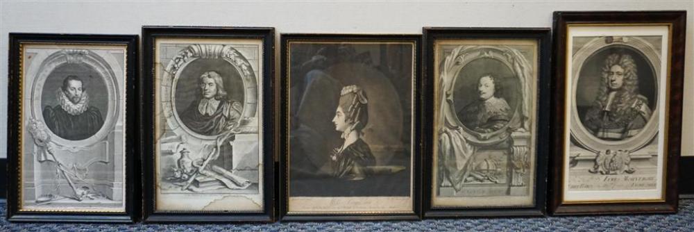 FIVE ENGRAVINGS OF HISTORIC FIGURESFive