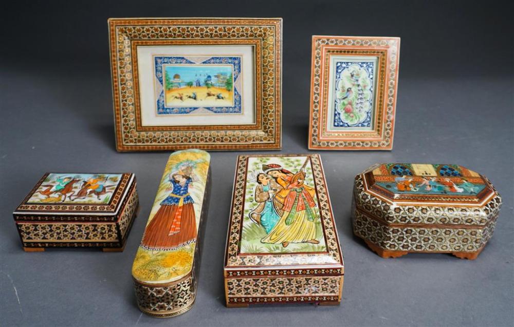 COLLECTION OF FOUR PERSIAN INLAID 32623b