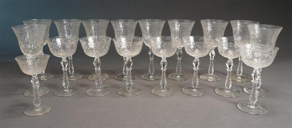 EIGHTEEN PIECE CUT CRYSTAL STEM 32624c