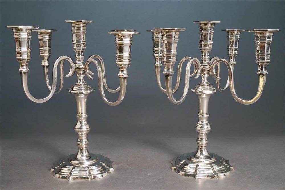 PAIR OF GEORGIAN STYLE SILVER PLATED 32628b