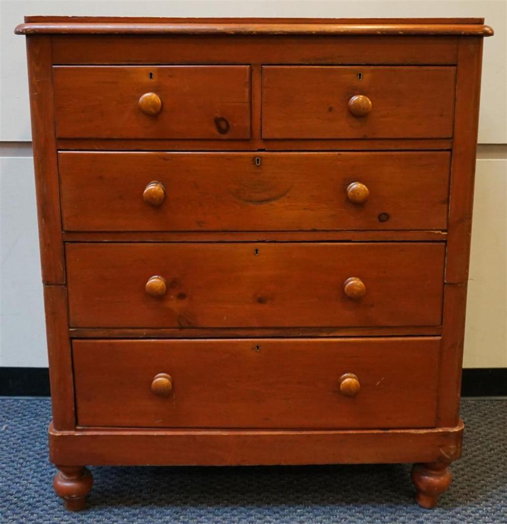 STAINED PINE TWO PART CHEST OF 3262c3