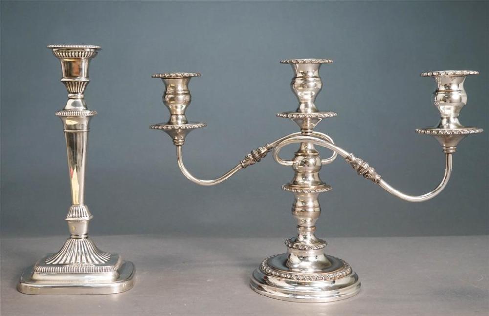 ENGLISH SILVER PLATE CANDLESTICK