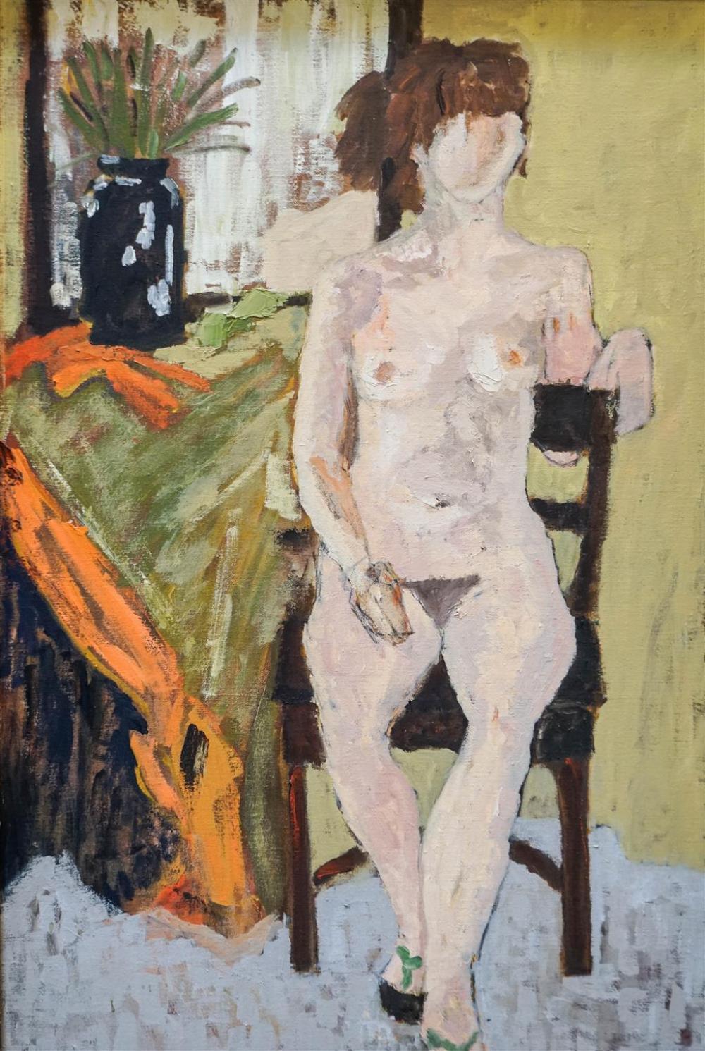 20TH CENTURY SEATED NUDE FEMALE  32630d