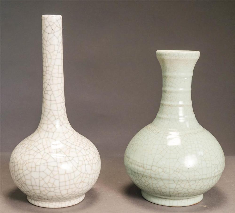 TWO CHINESE CRACKLE GLAZED VASES  326307