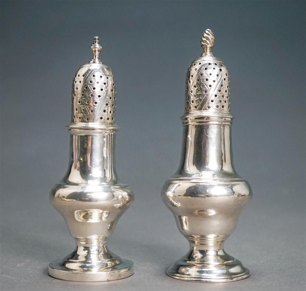 PAIR GEORGIAN STERLING SILVER CASTERS  3263a0
