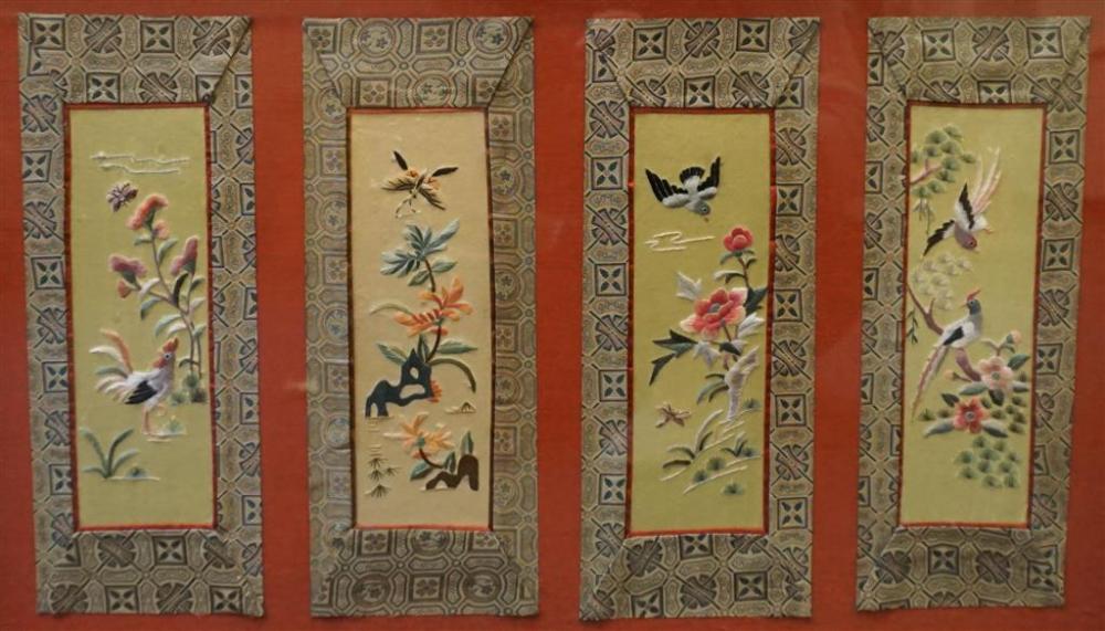 SET OF FOUR CHINESE SILK EMBROIDERES 3263b3