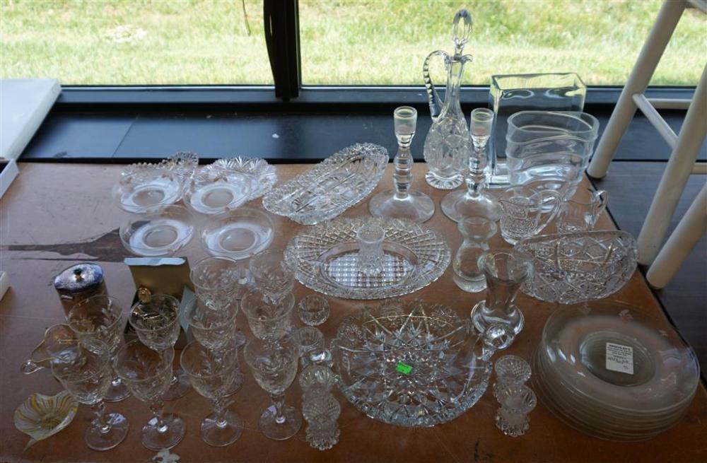 LARGE GROUP WITH CUT GLASS AND