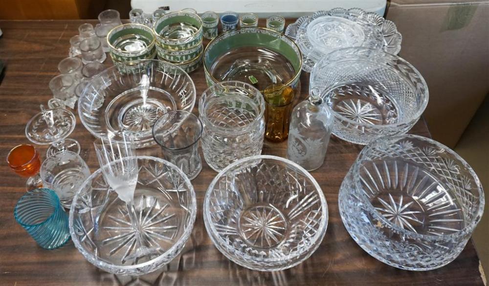 COLLECTION OF CUT GLASS, CRYSTAL