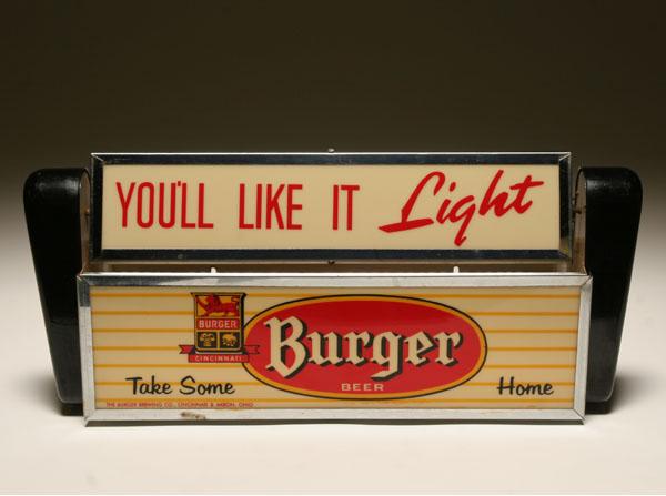 Vintage lighted bar sign advertising
