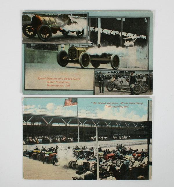 Two vintage Indy 500 postcards  50a0c