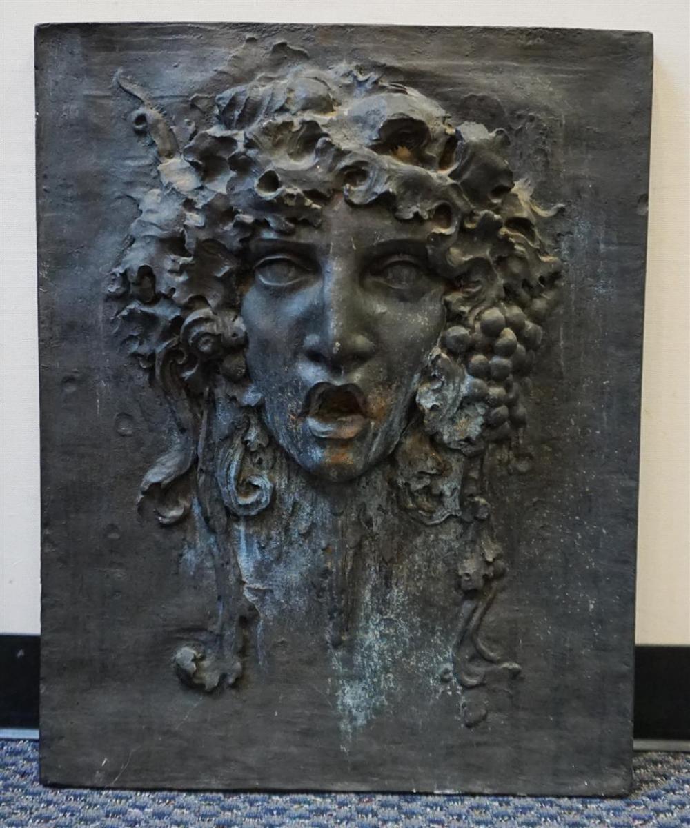 HIGH RELIEF PATINATED METAL BUST