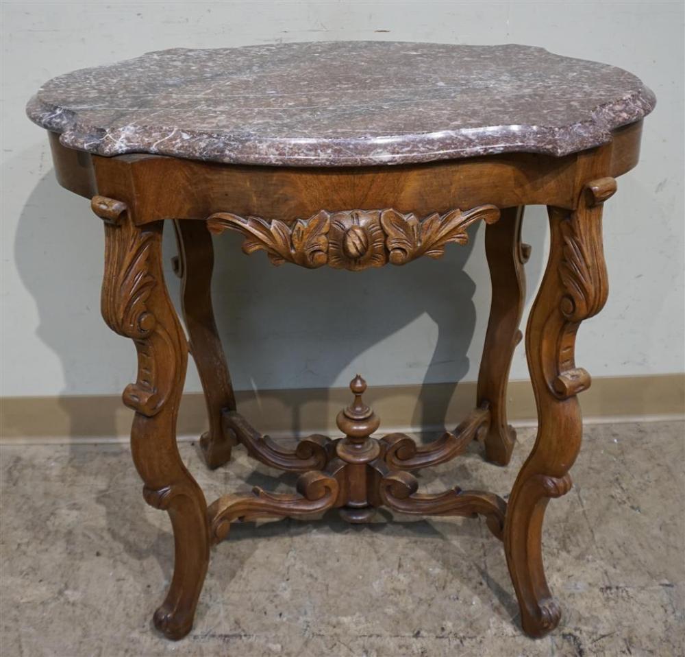 VICTORIAN MAHOGANY MARBLE TOP SIDE 3264d1