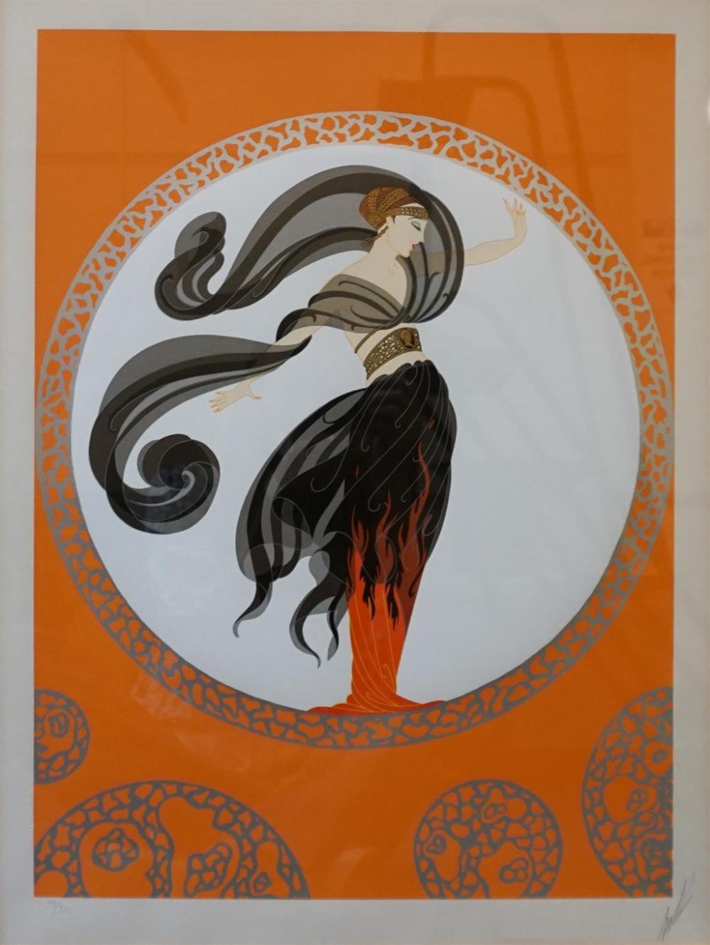 ERTE, FLAMES OF LOVE, SERIGRAPH,