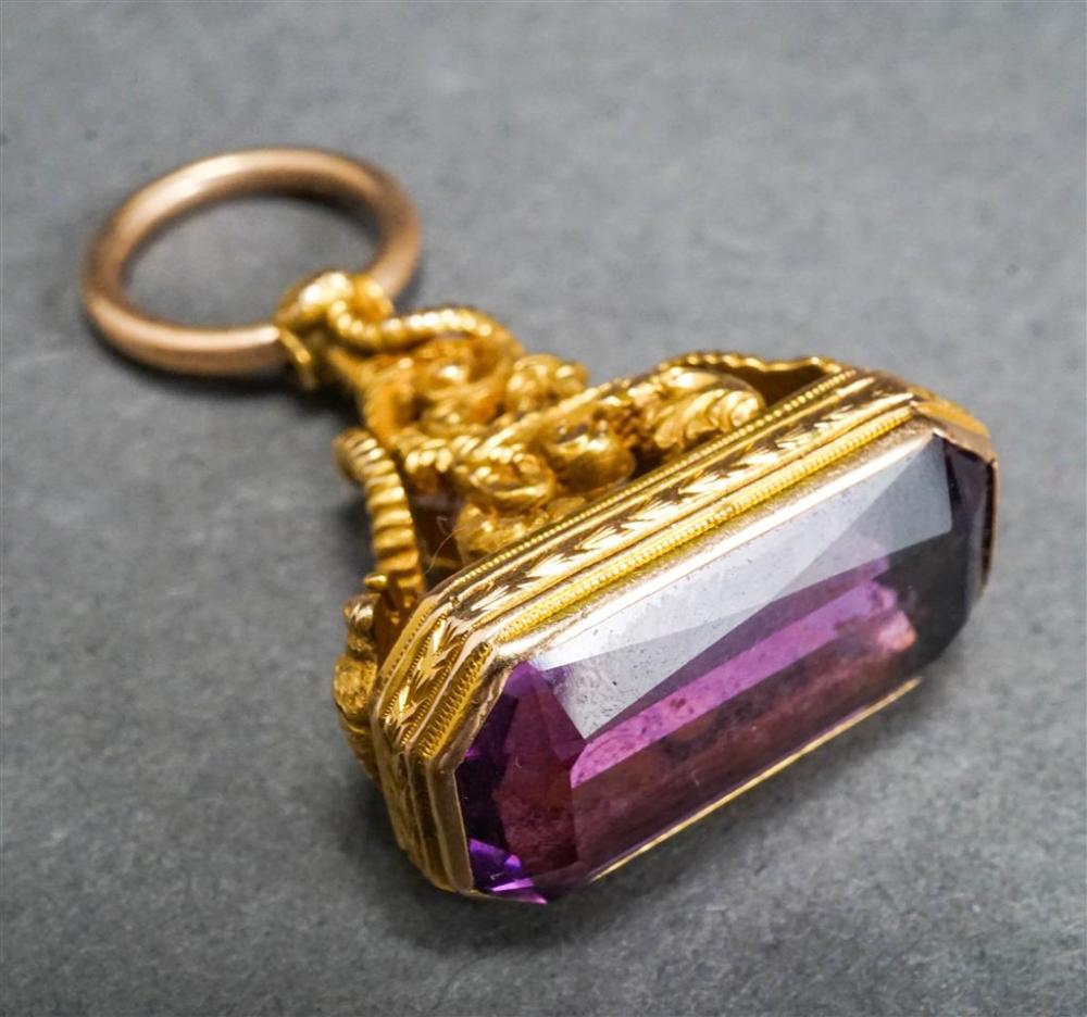 14-KARAT YELLOW-GOLD AND AMETHYST