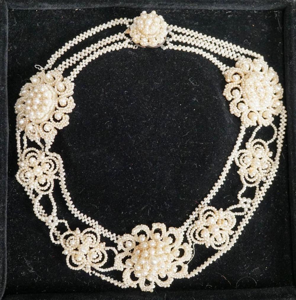 EDWARDIAN SEED PEARL CHOKER NECKLACEEdwardian 326549