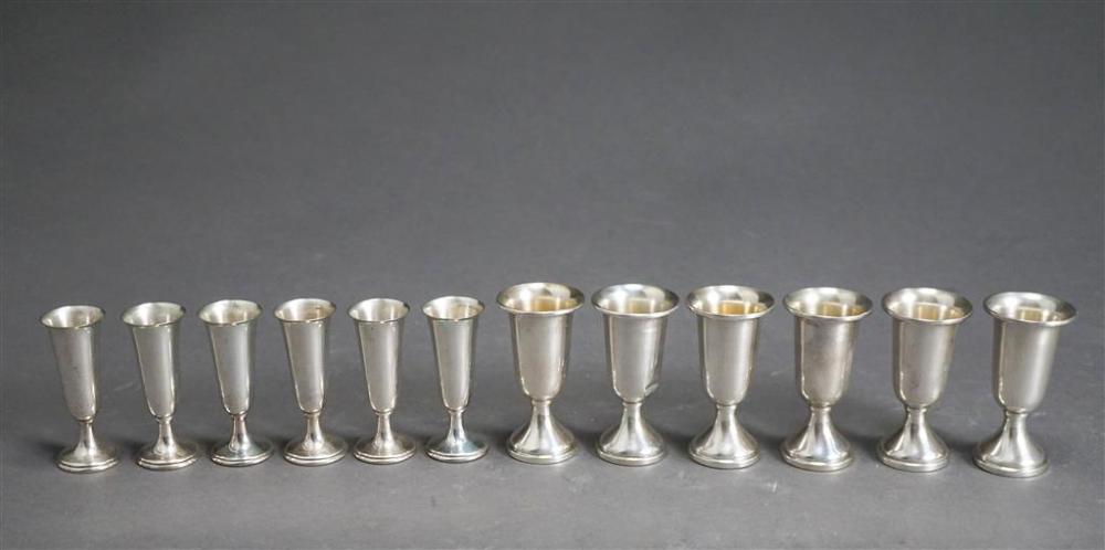 SET OF SIX STERLING SILVER CORDIALS