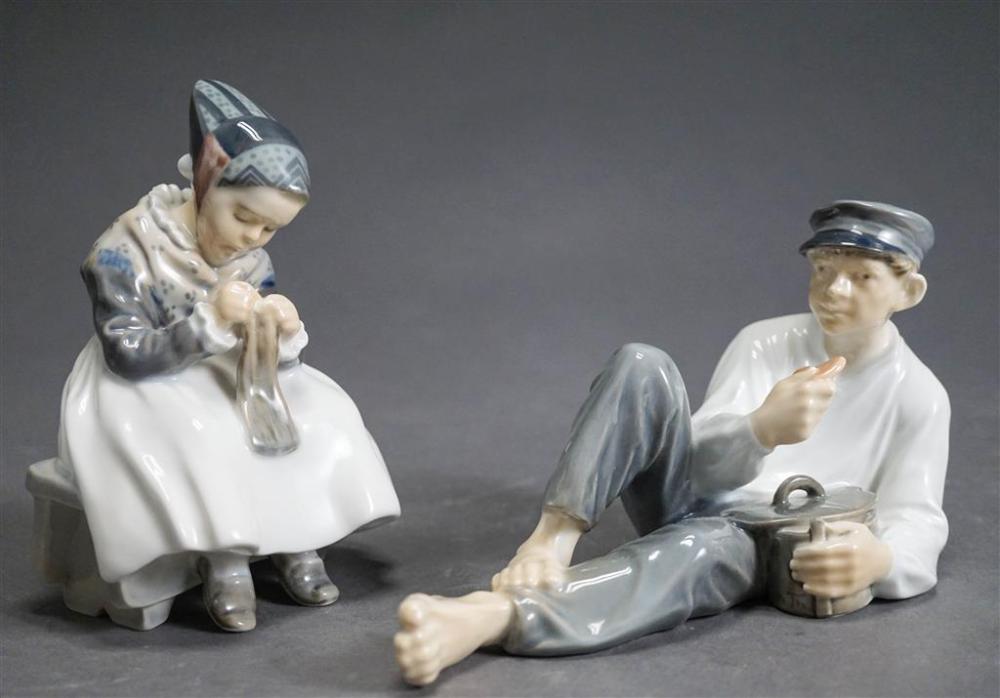 TWO ROYAL COPENHAGEN PORCELAIN FIGURINESTwo