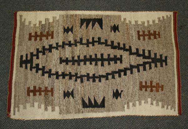 Navajo rug weaving; hand loomed