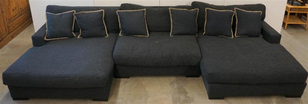 LARGE THREE PIECE CHARCOAL SECTIONAL 3265f7