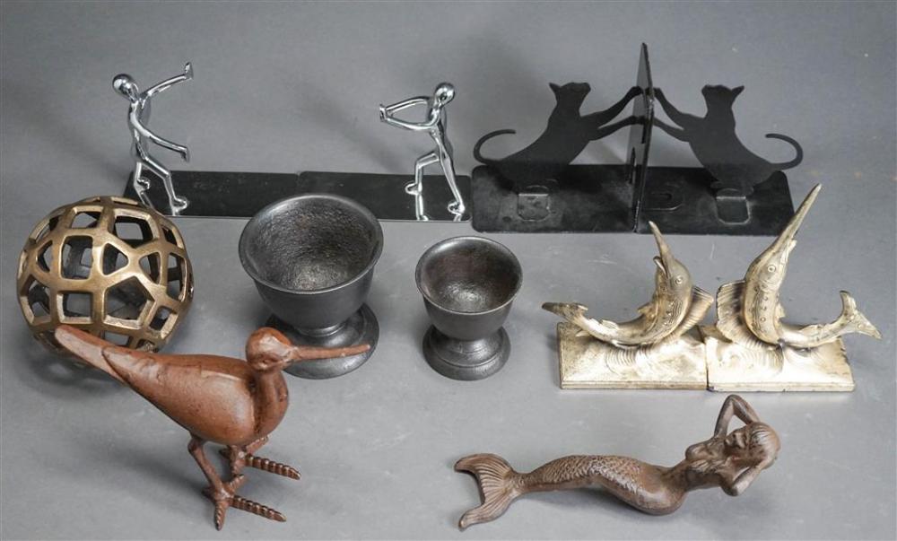COLLECTION OF PATINATED METAL FIGURAL