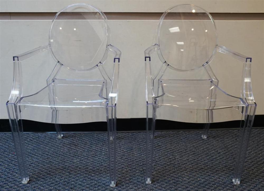 PAIR KARTELL LOUIS GHOST CHAIRS, DESIGNED