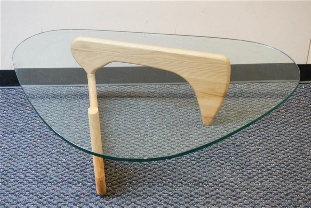 NOGUCHI FRUITWOOD AND GLASS TOP 32669c