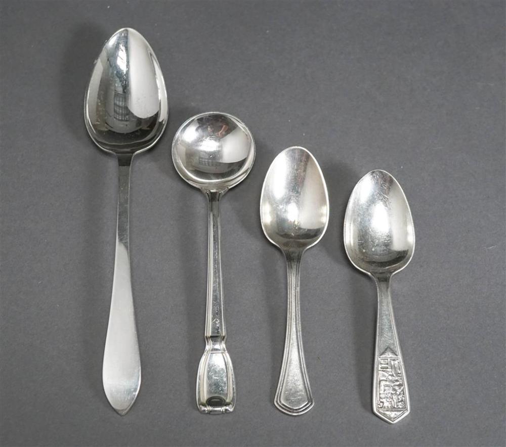 FOUR TIFFANY & CO STERLING SILVER SPOONS