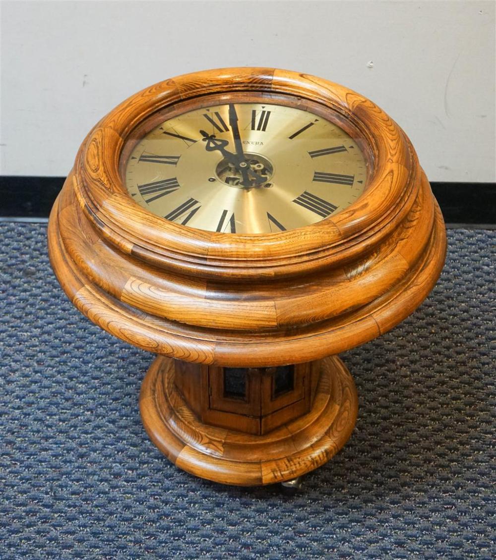 GENEVA OAK CLOCK SIDE TABLE H  3267a4