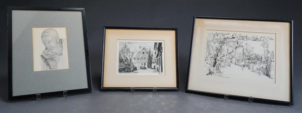 ENGRAVING, LITHOGRAPH AND PRINT (3 PICTURES),