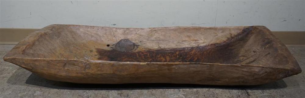 PRIMITIVE WOOD DOUGH TROUGH, L: