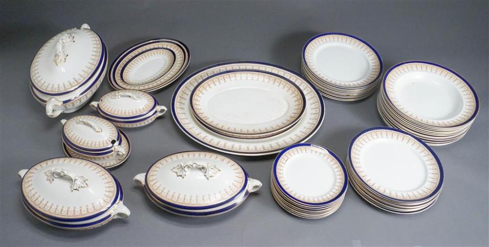 WEDGWOOD 55-PIECE COBALT GILT DECORATED