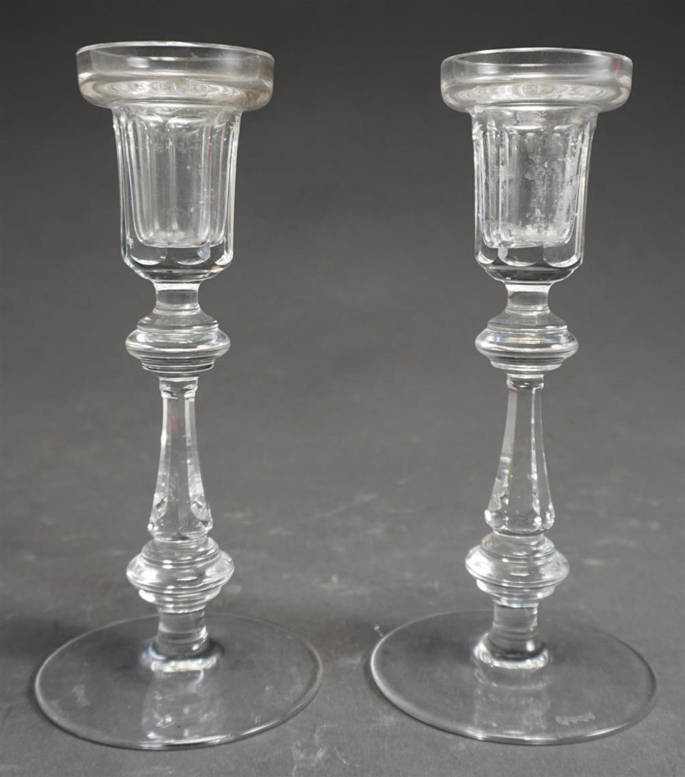 PAIR WATERFORD CRYSTAL CANDLESTICKS,