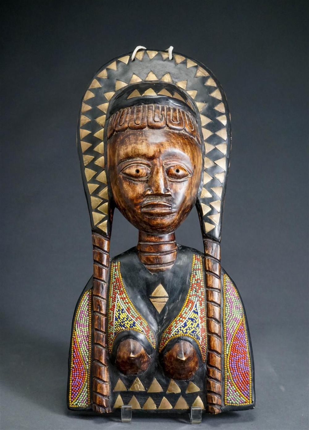 AFRICAN CARVED WOOD WALL RELIEF