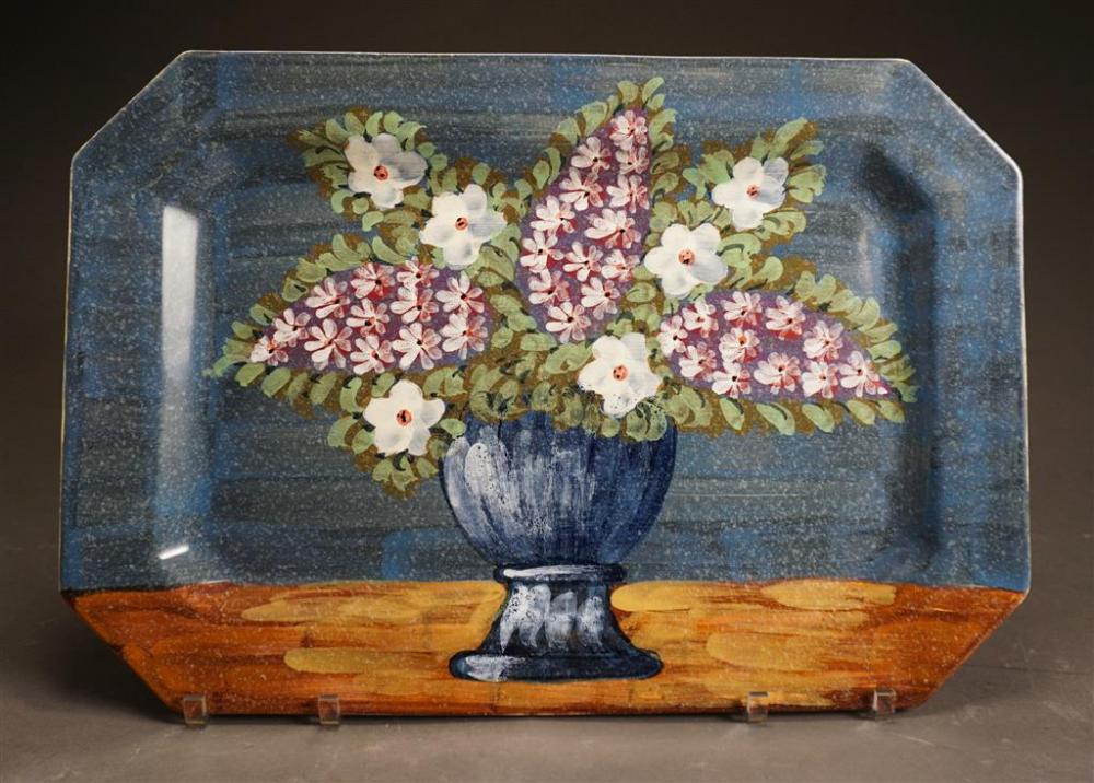 ITALIAN HAND-PAINTED CERAMIC PLATTER,