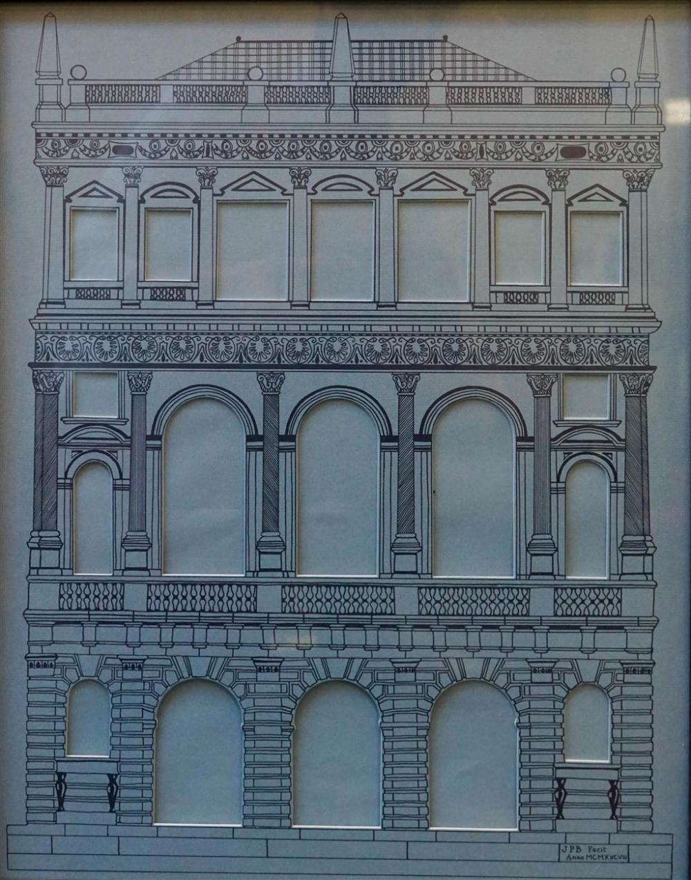 ARCHITECTURAL FACADE 3D CUT PAPER 32689f