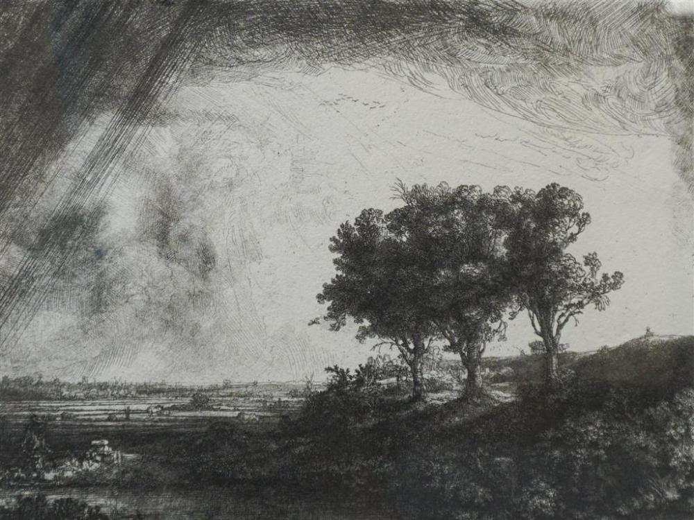 AFTER REMBRANDT, THE THREE TREES,