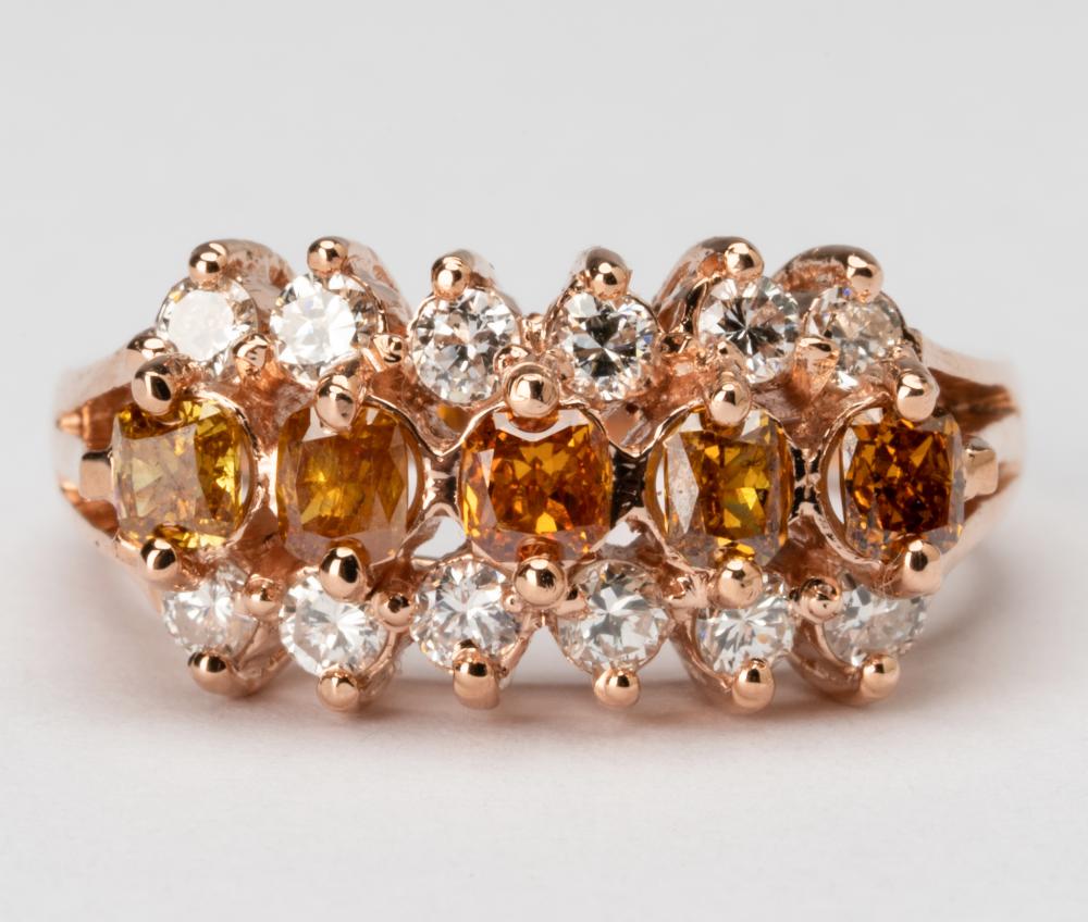 14 KARAT ROSE GOLD DIAMOND RINGProng