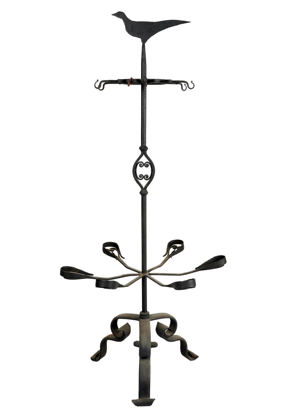 WROUGHT-IRON GUN RACKhaving six arms,